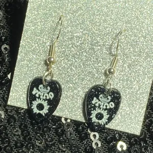 Sterling Silver Spooky Season Ouija Board Necklace 925 Planchette Earrings emo thumbnail 2
