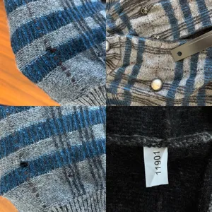 Vintage Antonio Melani Wool Cashmere Cardigan M Y2K Babydoll Twee Textured Knit thumbnail 6
