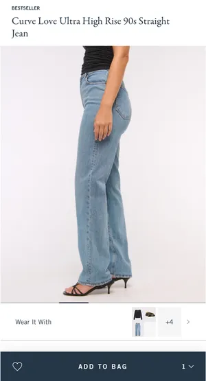 Abercrombie 90s Straight Ultra High-Rise Curve Love thumbnail 3