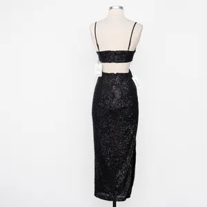 Bardot Black Sequin Cutout‎ Dress - Extra Small thumbnail 3