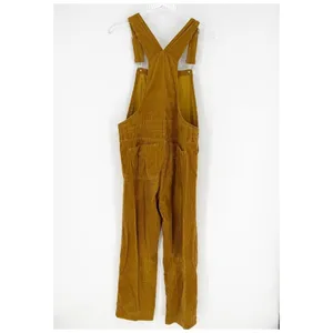 Madewell Straight Leg Cord Overalls Women's‎ Size S Antique Gold Utility Chic thumbnail 3
