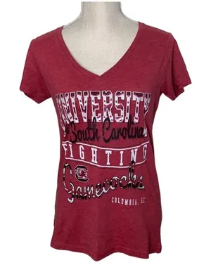 University of South Carolina Fighting Gamecocks V-Neck Tee Size XL (Runs Small) thumbnail 1