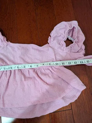 Altar’d State Pink Puff Sleeve Peplum Top Size Small thumbnail 6