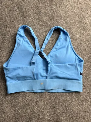 Fabletics Woman Large athletic Light Blue V-Neck Bralette with Supportive Band thumbnail 4