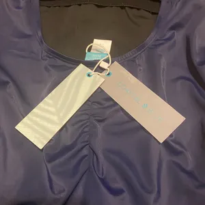 New NWT Coastal Blue Navy‎ Side Tie Full Coverage One Piece Swimsuit Size Medium thumbnail 3