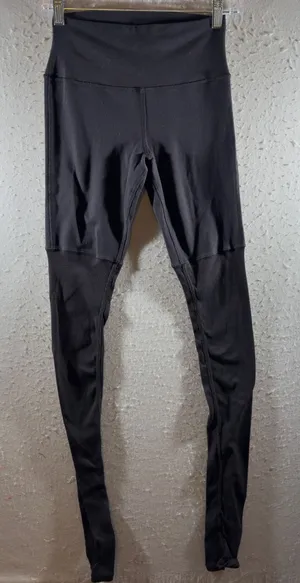 1628 | Alo Yoga Airbrush High Waist Goddess Ribbed Leggings Black‎ Womens Small thumbnail 1