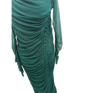 Club L London Sweet‎ Dreams Green Ruched Mesh Maternity Maxi Dress US 10 thumbnail 6