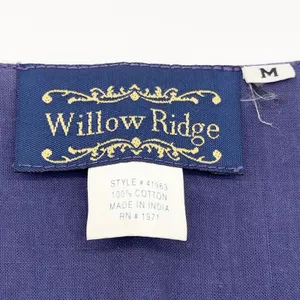 Vtg Willow Ridge Vest Women Medium Purple Embroidered Beaded Cotton Boho‎ Indie thumbnail 6