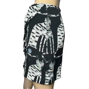 Paul & Joe Sister Vintage Women’s Size 36 2 Black White RARE Cat Print Skirt thumbnail 4