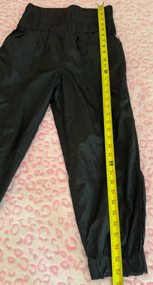 Free People Movement The Way Home Joggers Womens XS Black High Waist Nylon thumbnail 8