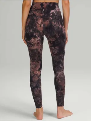 Lululemon Align Pant 28” Diamond Dye Graphite Gray Pink Pastel Size 6 thumbnail 2