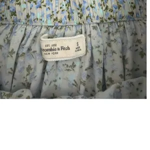 Abercrombie & Fitch Floral Mini Skirt Delicate Feminine Blue White Size Small thumbnail 4