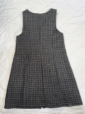 Cider Gray and Black Plaid Button-Front Shift Dress thumbnail 4