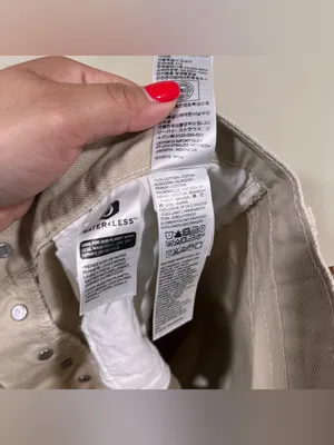 Levi's Ribcage Ankle Straight Jeans Two-Tone White Beige Sz 28 thumbnail 8