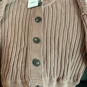 Free People ALL YOURS Cardigan in Mocha never worn thumbnail 5