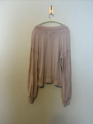 Free‎ People Beach TGIF Almond Sweatshirt Size Medium thumbnail 8
