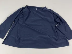 Fabletics Shirt Womens XXL Blue Long‎ Sleeve Pullover Crew Neck Reflective thumbnail 1