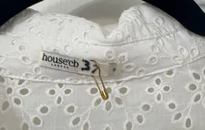 HOUSE OF CB 'Carrie' White Broderie Anglaise Shirt NWOT Size S thumbnail 7
