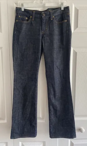 J.Crew Bootcut Jeans Womens Size 28S Dark Indigo Wash Classic Denim Stretch thumbnail 1