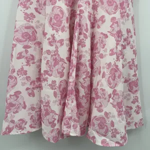 Hello Molly Women's 4 Short Sleeve Pink White Floral Mini Dress V-Neck Girly NWT thumbnail 4