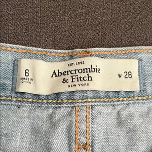 Abercrombie & Fitch Light Blue Denim Shorts used good condition thumbnail 2