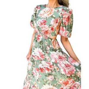 Blu Pepper The Branson‎ Cutout Floral Maxi Dress Size Small thumbnail 6