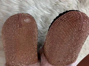 Forever Rose Forever Pink Faux Fur Lined Rhinestone Embellished Slip-On Shoes thumbnail 4