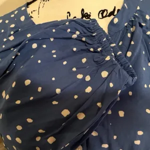 Polka Dot Blouse Size Medium Blue thumbnail 3