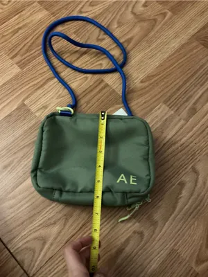 American Eagle Outfitters Olive Green Crossbody with Blue Strap thumbnail 5