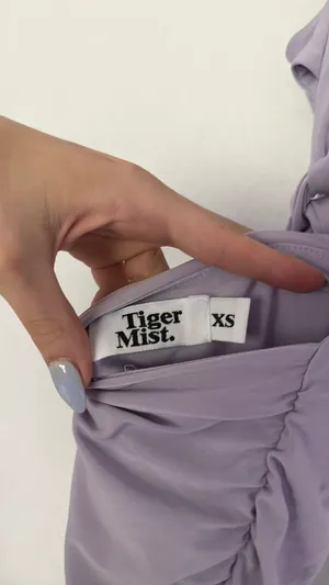 Tiger Mist Mini Dress Ruched Bodycon Tie Back thumbnail 3