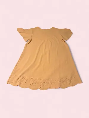 JODIFL Orange Eyelet-Hem Flutter Sleeve Mini Dress thumbnail 2