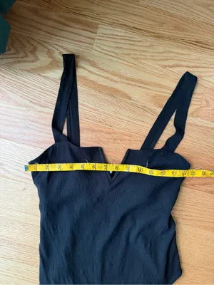 Free People Black Sweetheart Low Back Bodysuit Size Small thumbnail 8