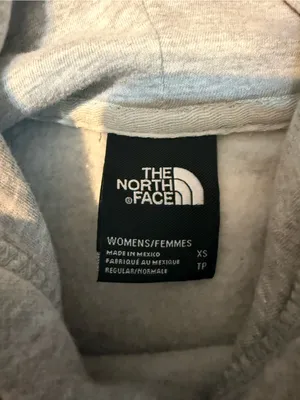 The North Face Light Grey Logo Graphic Hooded Pullover Sweatshirt Size XS thumbnail 3