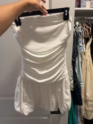 Triple threads bubble dress White thumbnail 2