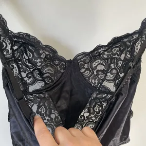 Vintage Victoria's Secret Lingerie One Piece Black Lace Underwire Bra Womens 36C thumbnail 6