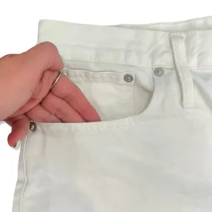 Madewell White Denim Perfect Jean Shorts Frayed Hem 5 Pocket Design Size 32 thumbnail 8