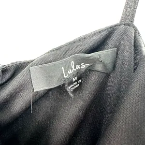 Lulus size medium sleeveless mini dress‎ hidden rear zip lined sparkly dark gray thumbnail 5