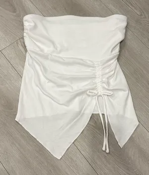 Wild Fable White Strapless Crop Top thumbnail 1