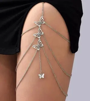 Sexy Multilayer Tassel Butterflys Leg Chain for Women thumbnail 1