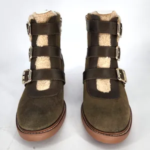 Vince Camuto Klerica Olive Green Suede Shearling Boots Women’s 7M NIB thumbnail 7