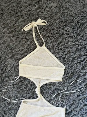 White Halter Dress thumbnail 4