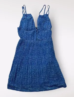 Missguided NWT Blue Floral Strappy Mini‎ Dress Size 4 thumbnail 1