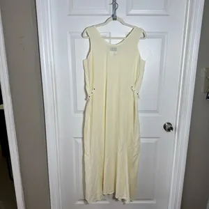 Vintage FLAX Jeanne Engelhart Linen Maxi Dress Small Lagenlook‎ thumbnail 3