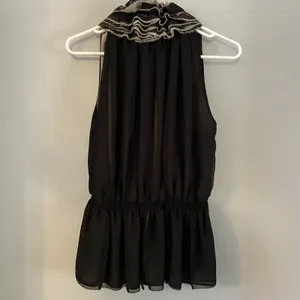 Robert Rodriguez Target Size M Ruffled Sleeveless‎ Georgette Chiffon Blouse thumbnail 4