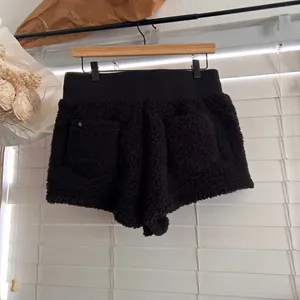 POPFLEX Black Sherpa fleece teddy Shorts lounge size Small thumbnail 3