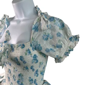 Amy Jane London Believe In Your Own Magic Mini Dress XS Floral Smocked Bodice thumbnail 10