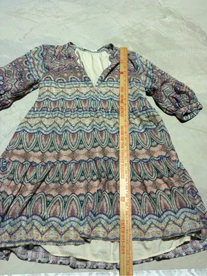 Amanda uprichard Diego Patterned Boho Tiered Dress large thumbnail 6