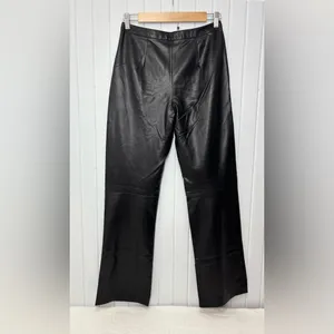 Princess Polly Zyaire Mid Rise Faux Leather Pants Black Size 4‎ thumbnail 4
