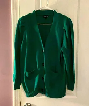 Who What Wear Green Women's Cardigan Sweater SZ L NWOT thumbnail 5