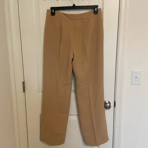 NWOT Kasper women’s tan flat front polyester straight leg dress pants size 10‎ thumbnail 5